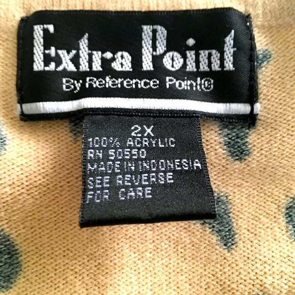 EXTRA POINT 2X V-NECK ANIMAL PRINT SWEATER. 100% ACRYLIC. NWOT. - Picture 4 of 5